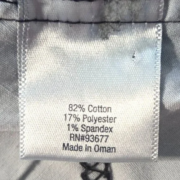 St. John's Bay Blue Capri Cropped Dark Wash Cotton Stretch Trouser Pants Plus 16 - Picture 7 of 7